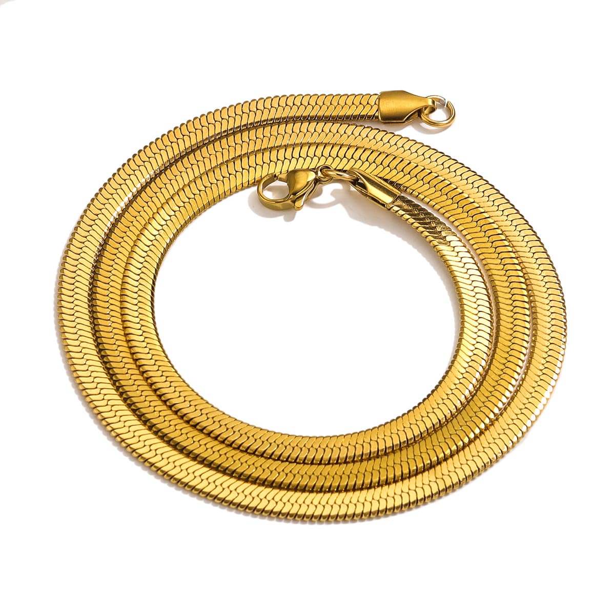 Edelstahl-Klingen-Schlangenkette – Flache Fischgrätenkette für DIY-Schmuck 4