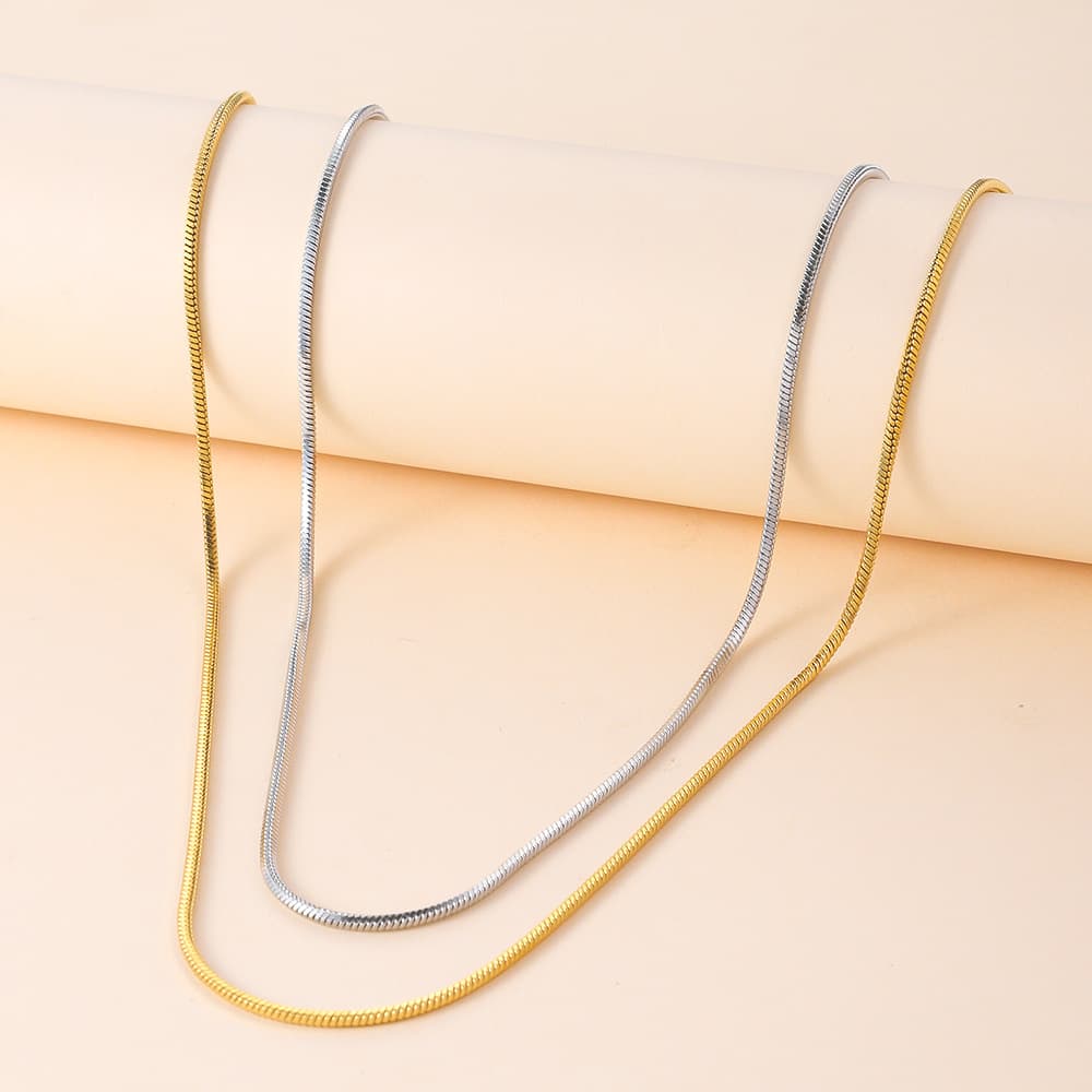Edelstahl-Schlangenkette – glatte runde Kette für DIY-Schmuck 2