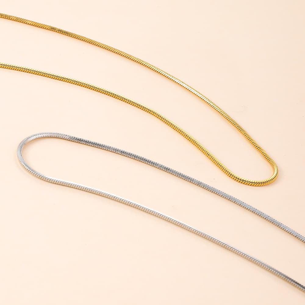Edelstahl-Schlangenkette – glatte runde Kette für DIY-Schmuck 3