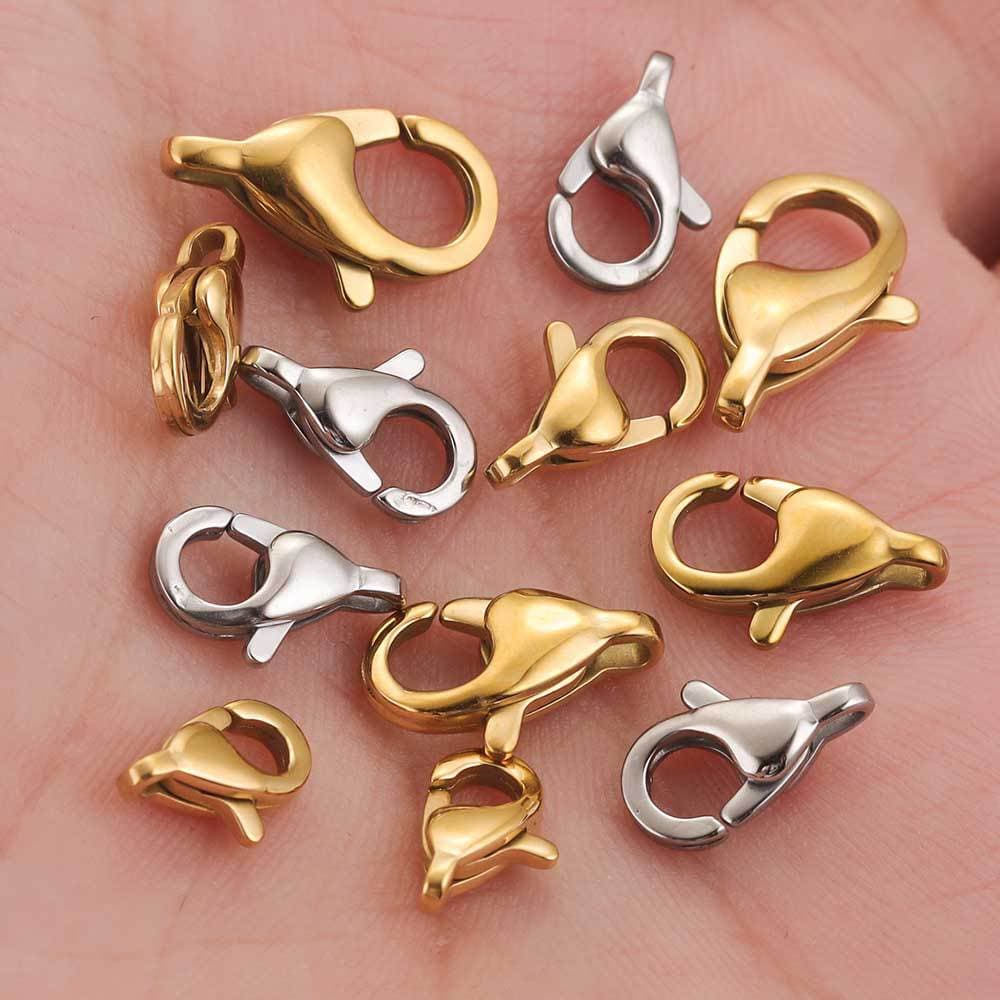Stainless Steel Lobster Clasps for Jewelry Making – Gold Vacuum Plated DIY Jewelry Findings 2