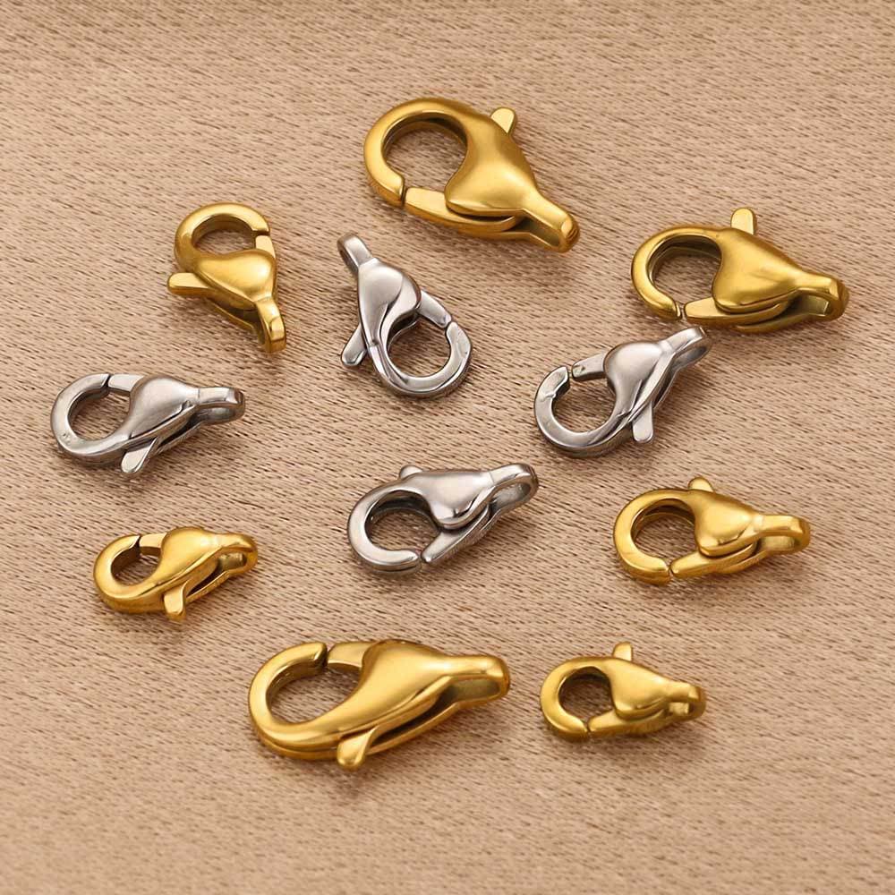 Stainless Steel Lobster Clasps for Jewelry Making – Gold Vacuum Plated DIY Jewelry Findings 3