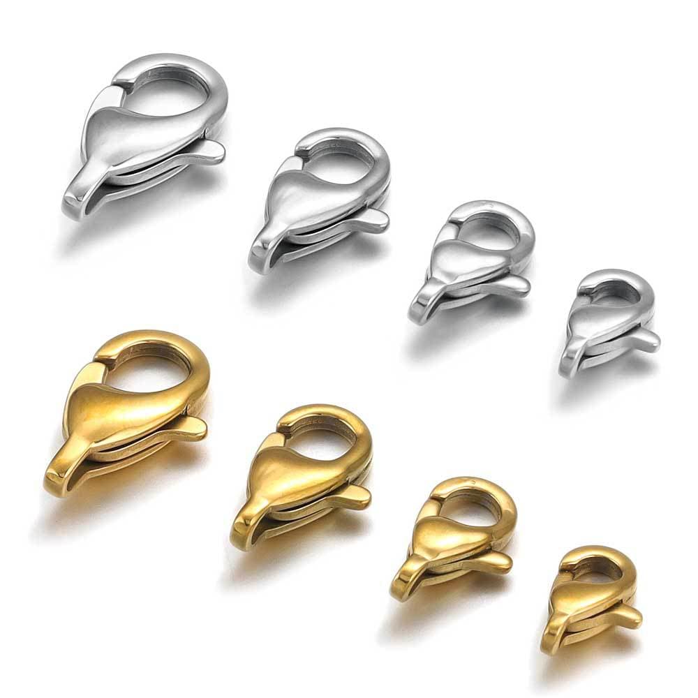 Stainless Steel Lobster Clasps for Jewelry Making – Gold Vacuum Plated DIY Jewelry Findings 4