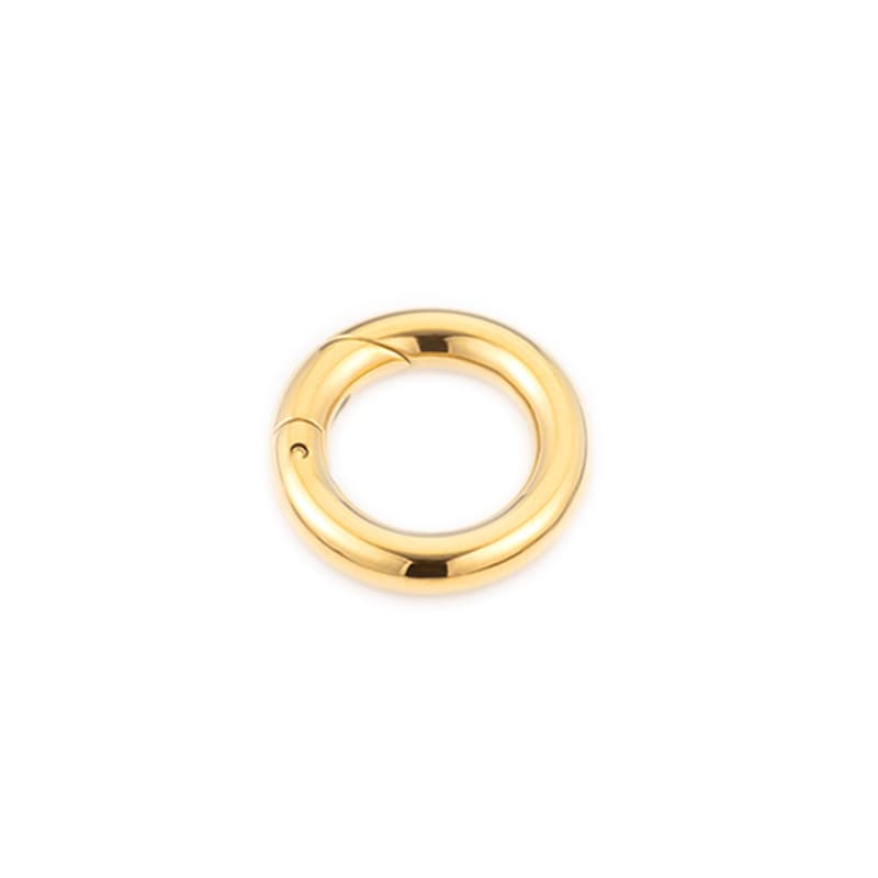 Polished Stainless Steel Spring Ring Clasps – Round Connector DIY Jewelry Findings 5