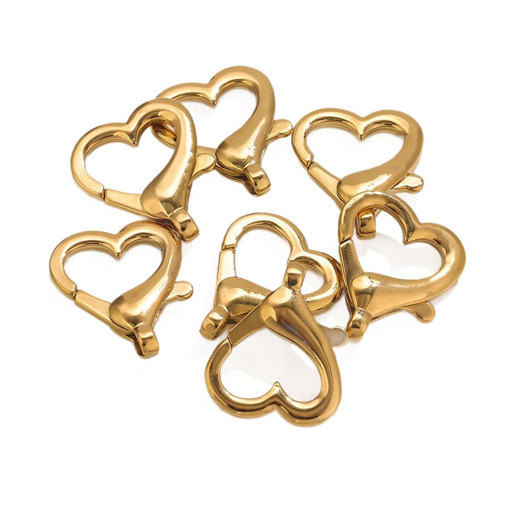 Heart Spring Clasp Connector – Stainless Steel DIY Jewelry Finding 5