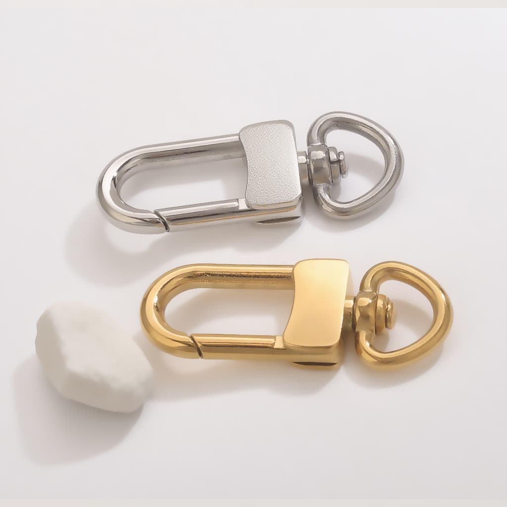 Stainless Steel Keychain Clasp Connector – DIY Key Ring Hardware 3