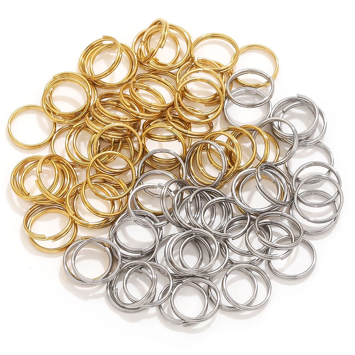 Double Loop Split Key Rings – Stainless Steel DIY Jewelry Connectors 2