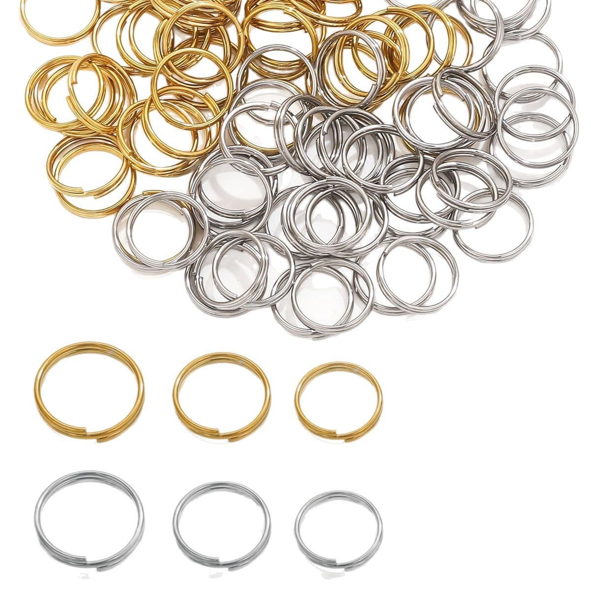 Double Loop Split Key Rings – Stainless Steel DIY Jewelry Connectors 5
