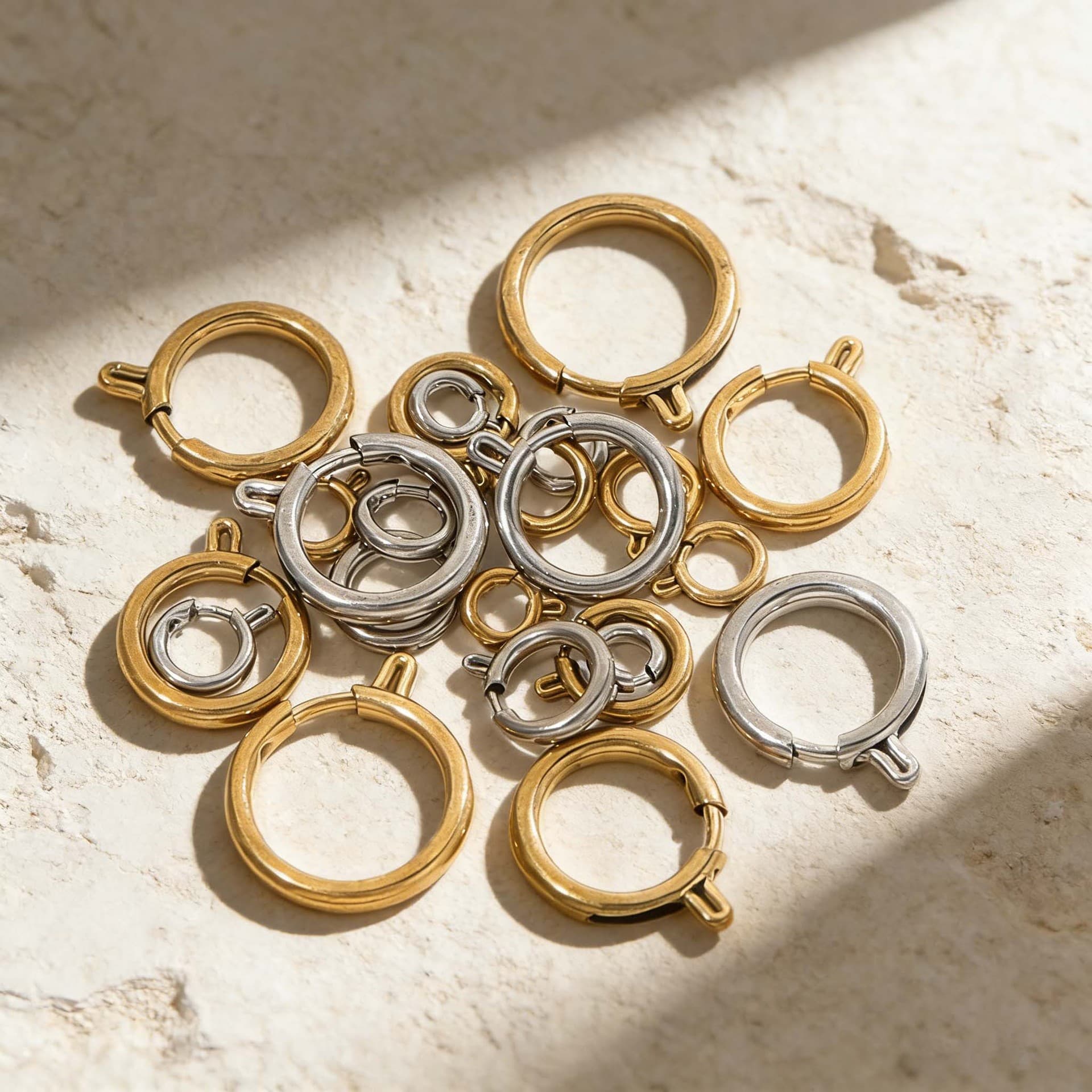 Stainless Steel Spring Ring Clasps for Jewelry Making – Necklace & Bracelet DIY Findings