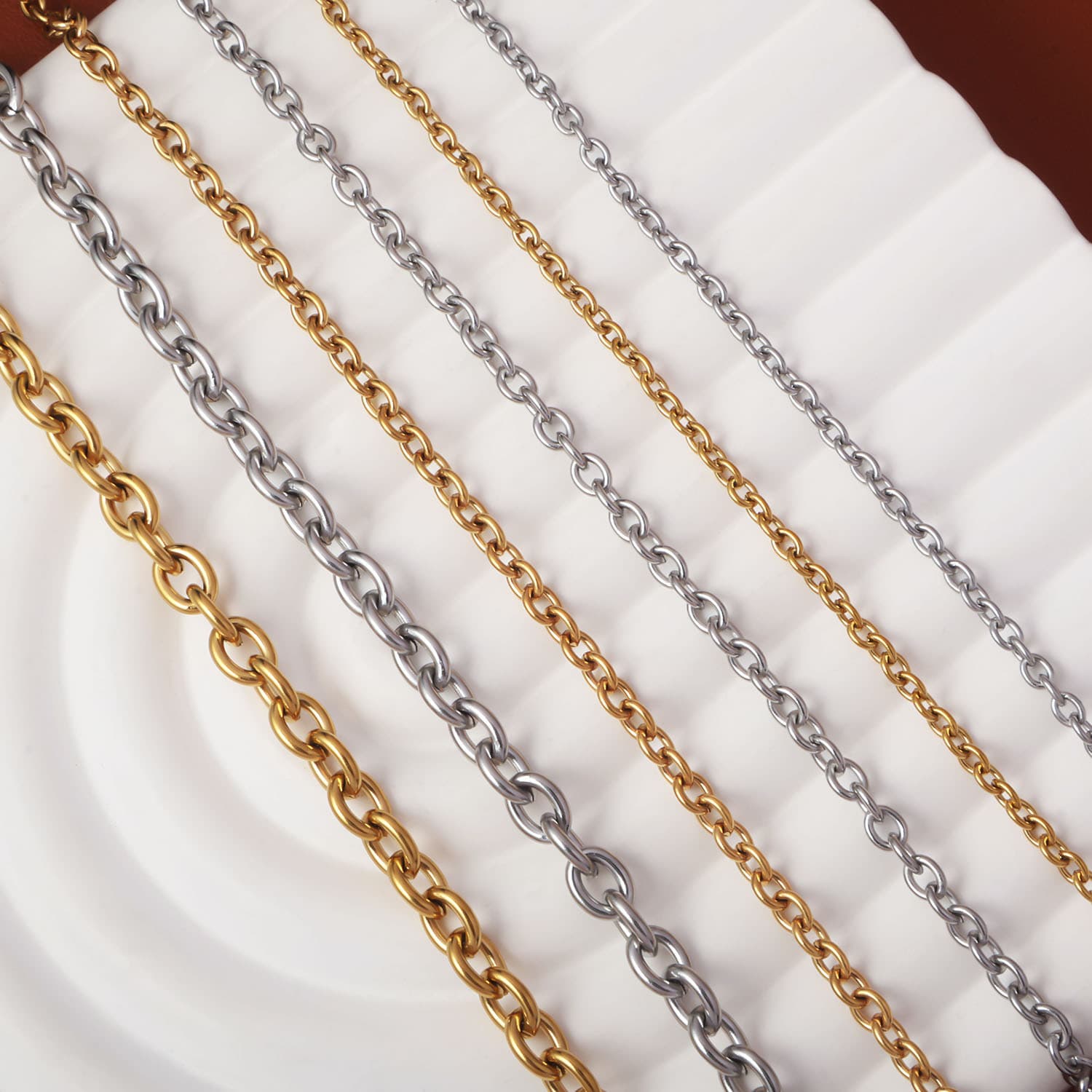 Chaîne de collier avec croix en acier inoxydable – Chaîne pour fabrication de bijoux DIY 4