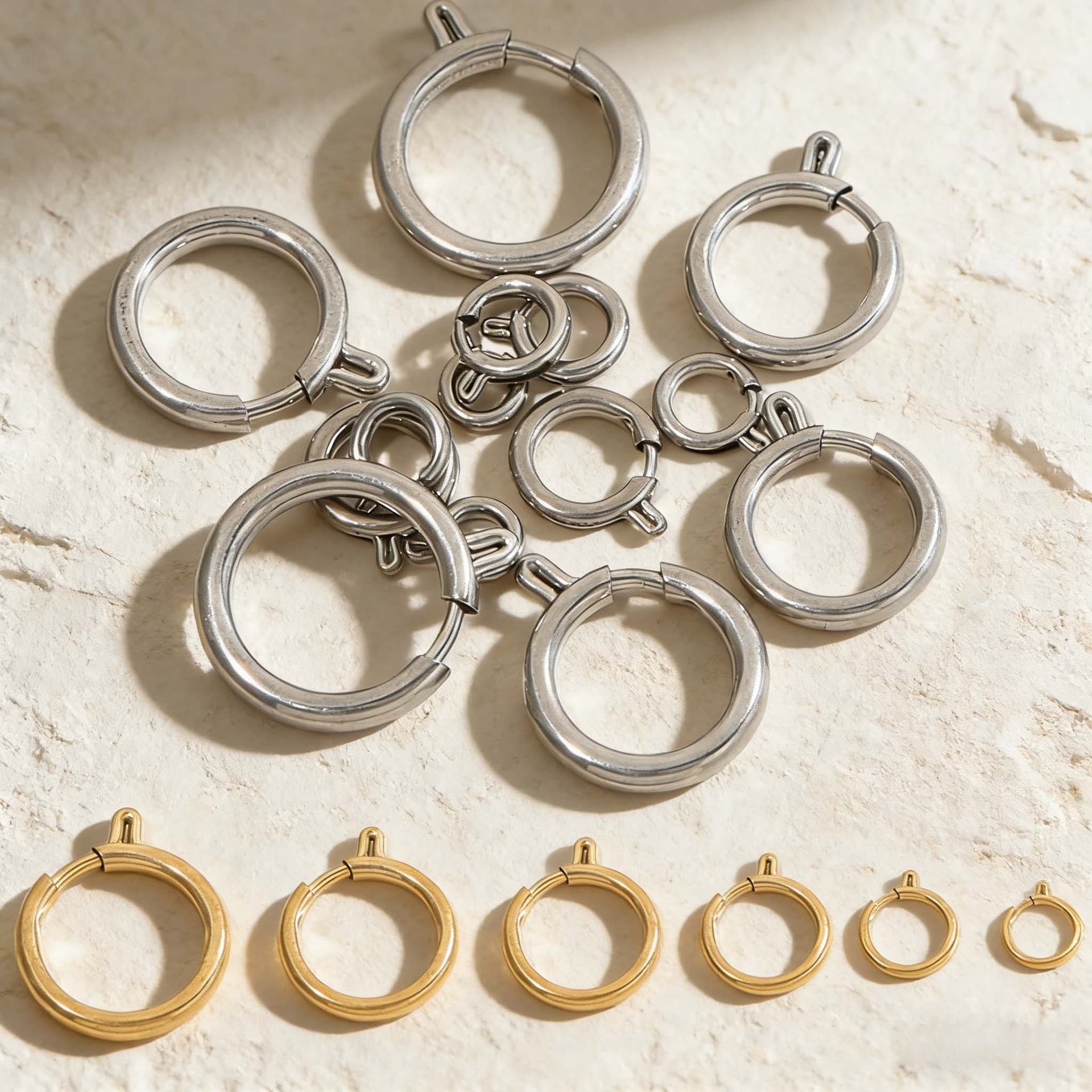 Stainless Steel Spring Ring Clasps for Jewelry Making – Necklace & Bracelet DIY Findings 2