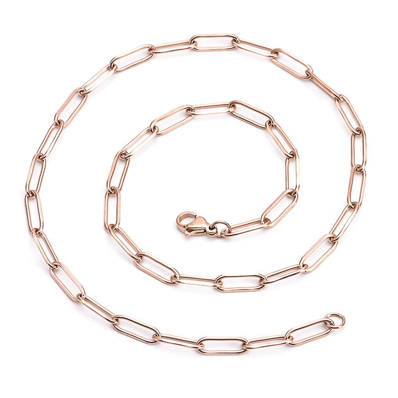 Chaîne trombone en acier inoxydable – Chaîne pour collier DIY et fabrication de bijoux 4