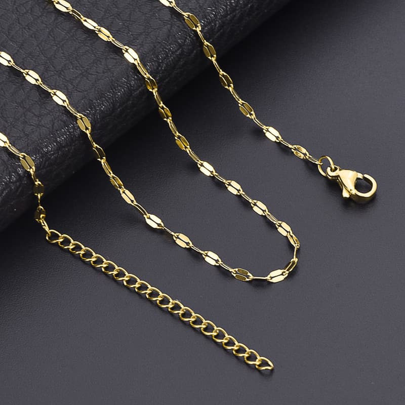 Edelstahl-Lippenkette – Minimalistische Kette mit ovalen Gliedern für DIY-Schmuck 4