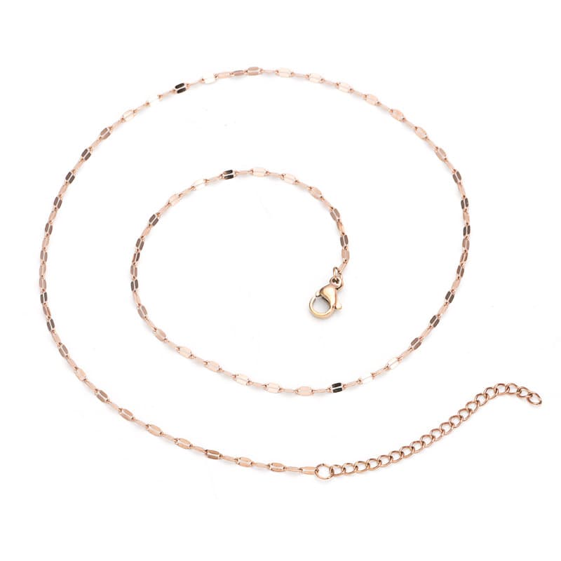 Edelstahl-Lippenkette – Minimalistische Kette mit ovalen Gliedern für DIY-Schmuck 5