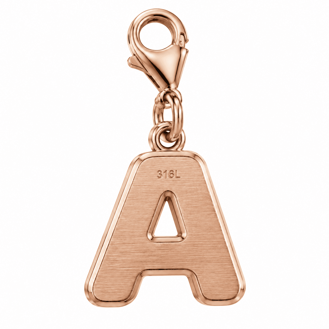 Aurora Shield Initial Charm 316L Stainless Steel 4
