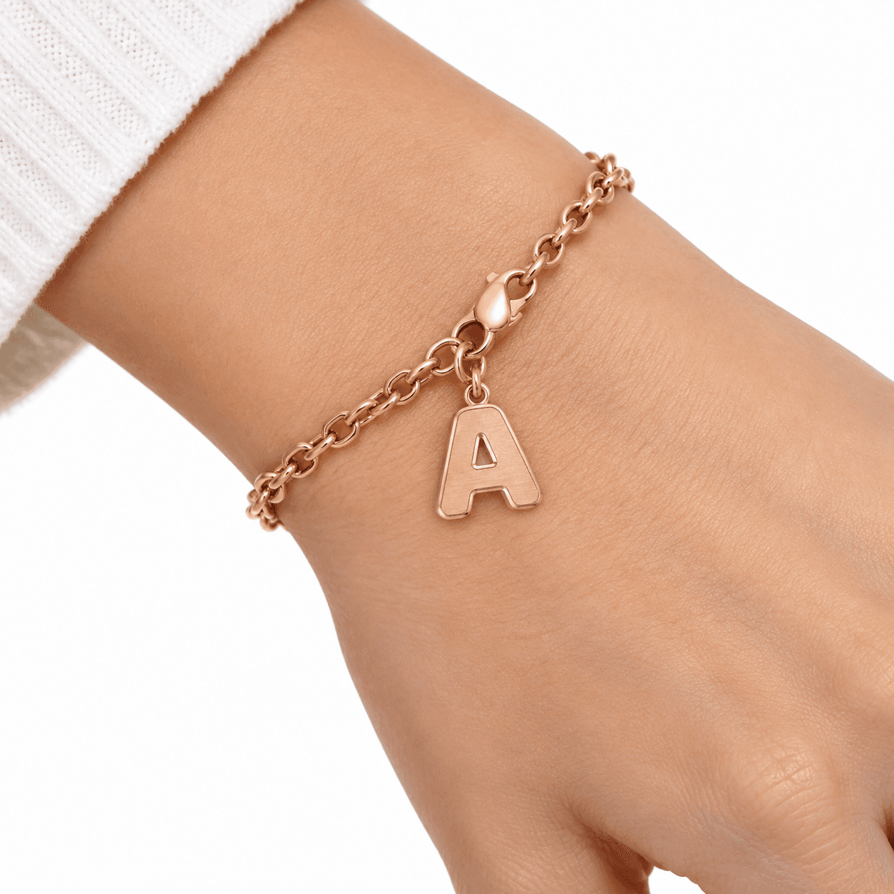 Aurora Shield Initial Charm 316L Stainless Steel 5