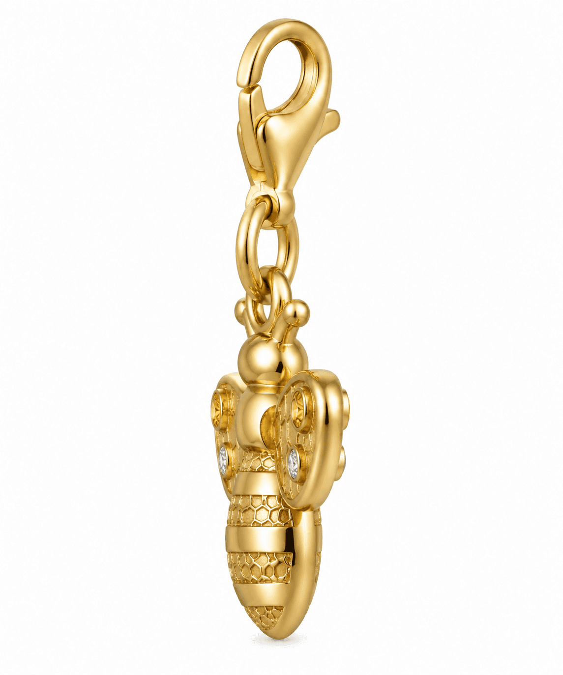 Asheville Honey Leaf Bee Charmer 316L Stainless Steel Charm 2