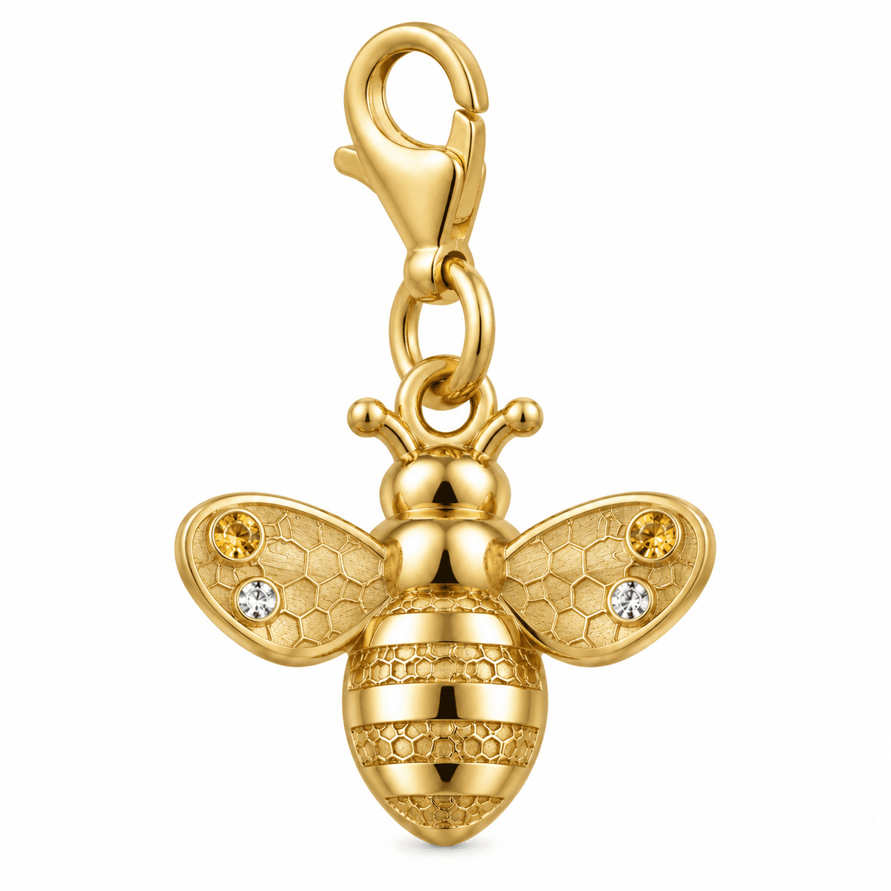 Asheville Honey Leaf Bee Charmer 316L Stainless Steel Charm 4