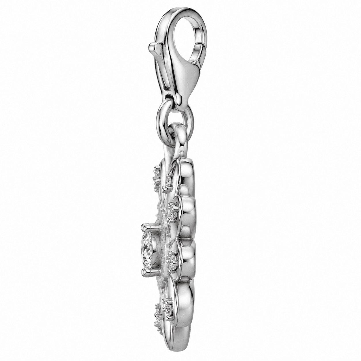 LISA Daisy Ribbon Halo Charm, 316L Gold Plated Matte 2