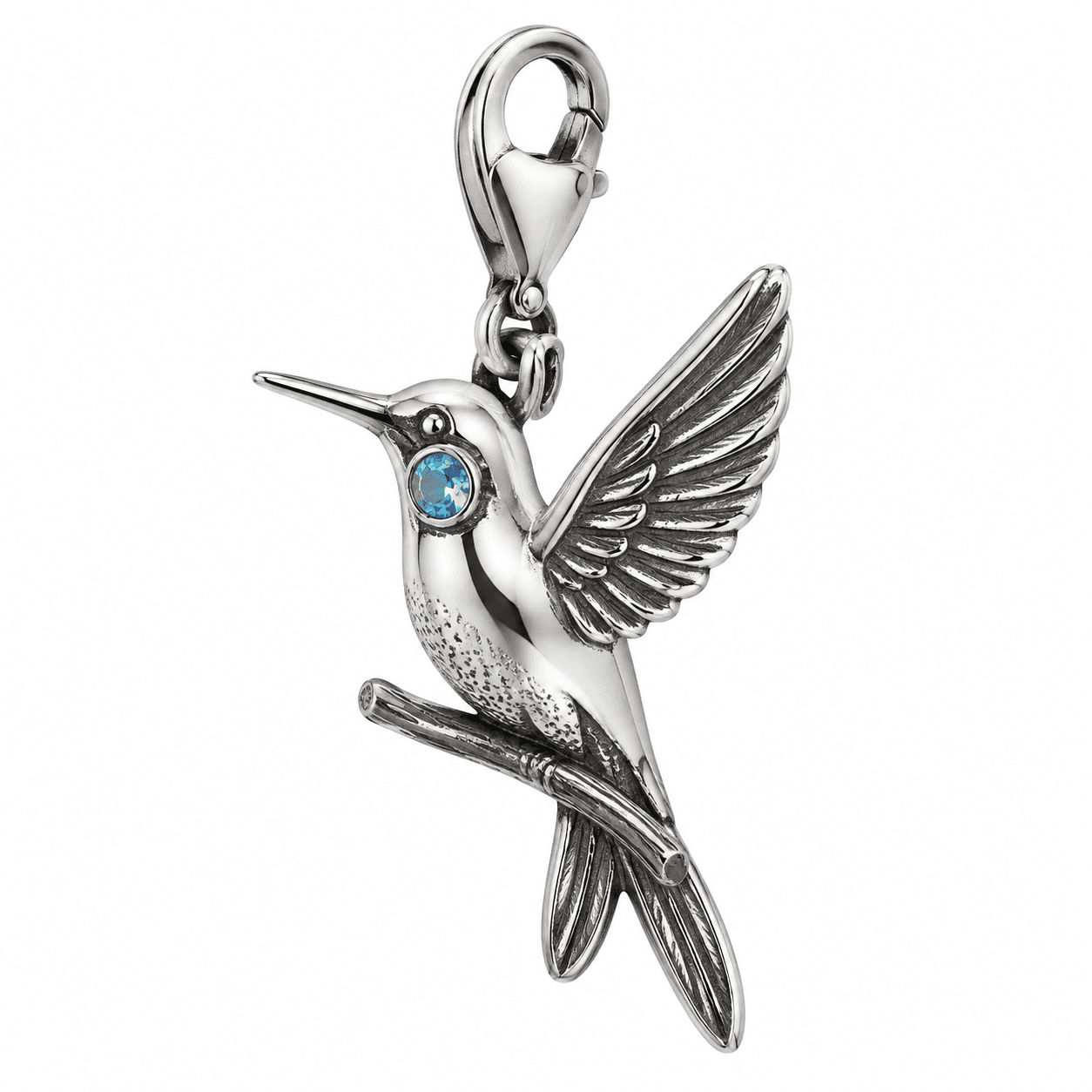 Kinetic Hummingbird Starburst Charm 316L Stainless Steel Charm
