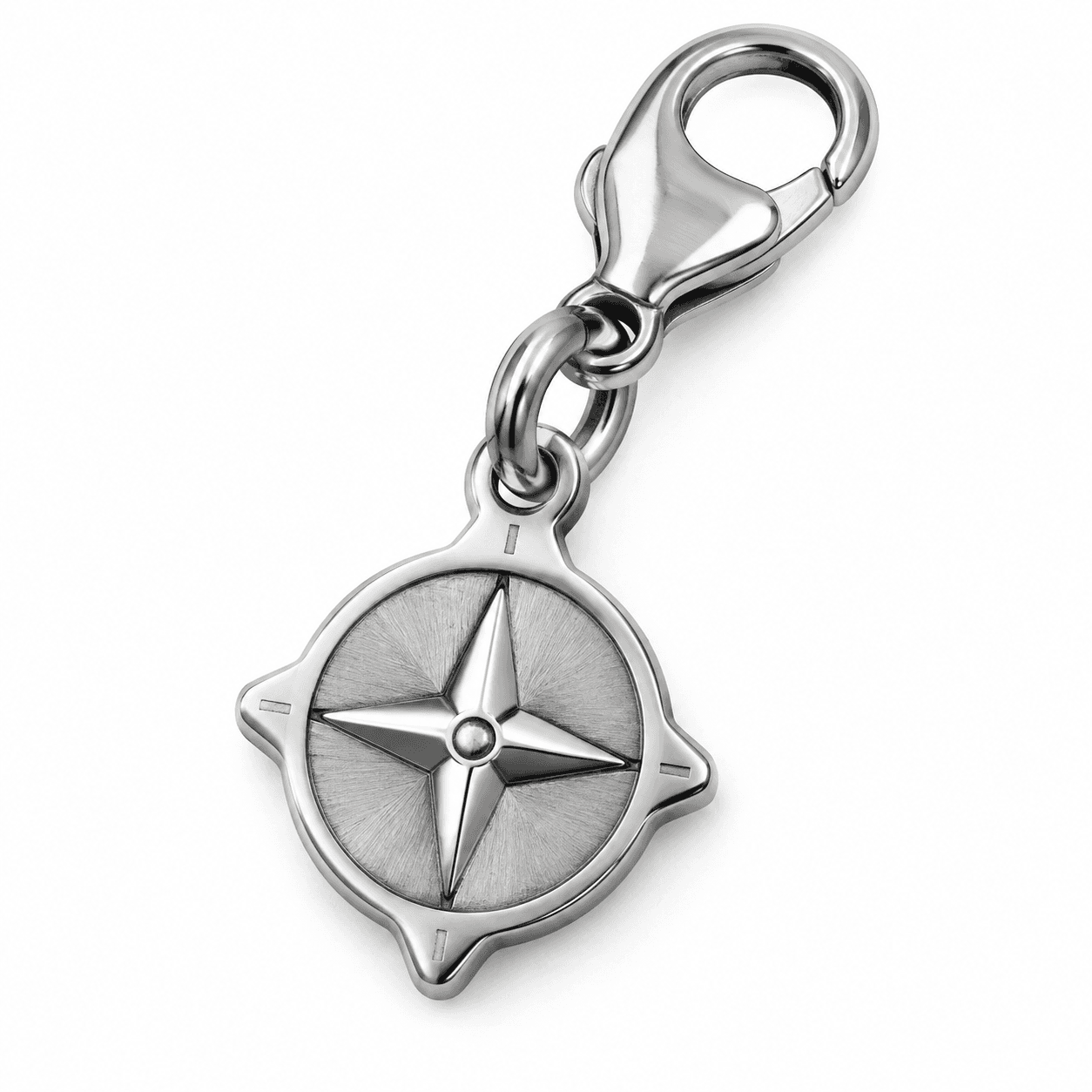 Lunar Compass 316L Blacksteel Kite Charm Keychain