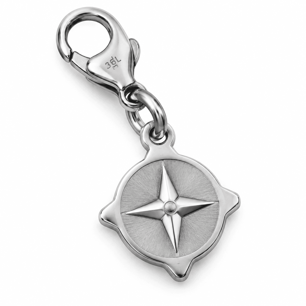 Lunar Compass 316L Blacksteel Kite Charm Keychain 4