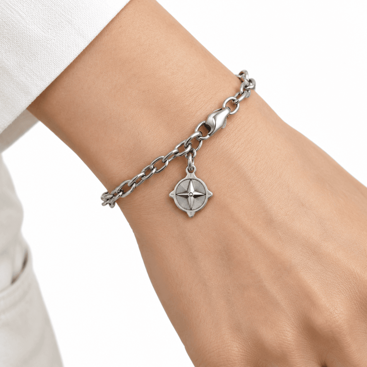 Lunar Compass 316L Blacksteel Kite Charm Keychain 5