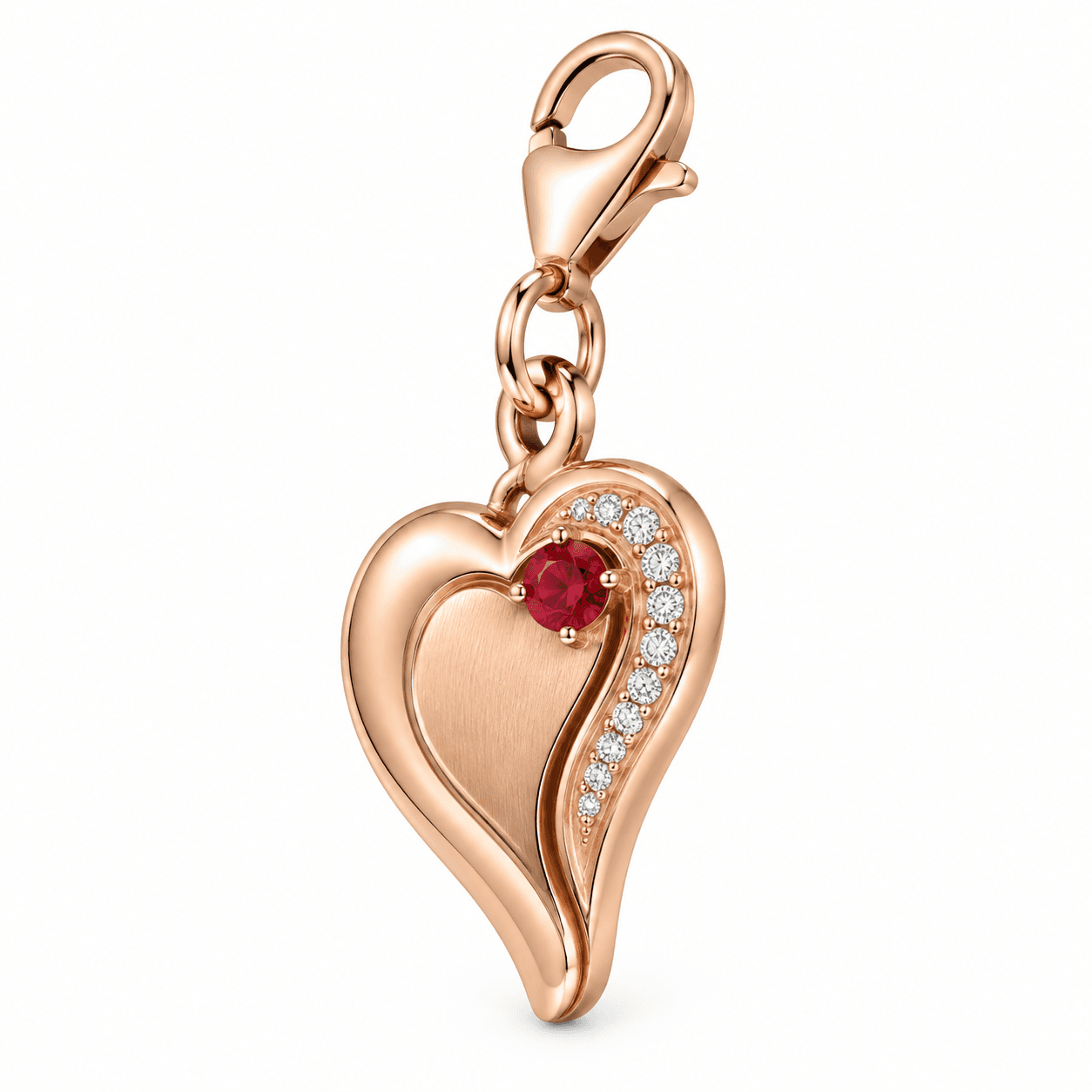 Celestial Interlock Heart Aurora 316L Stainless Steel Charm