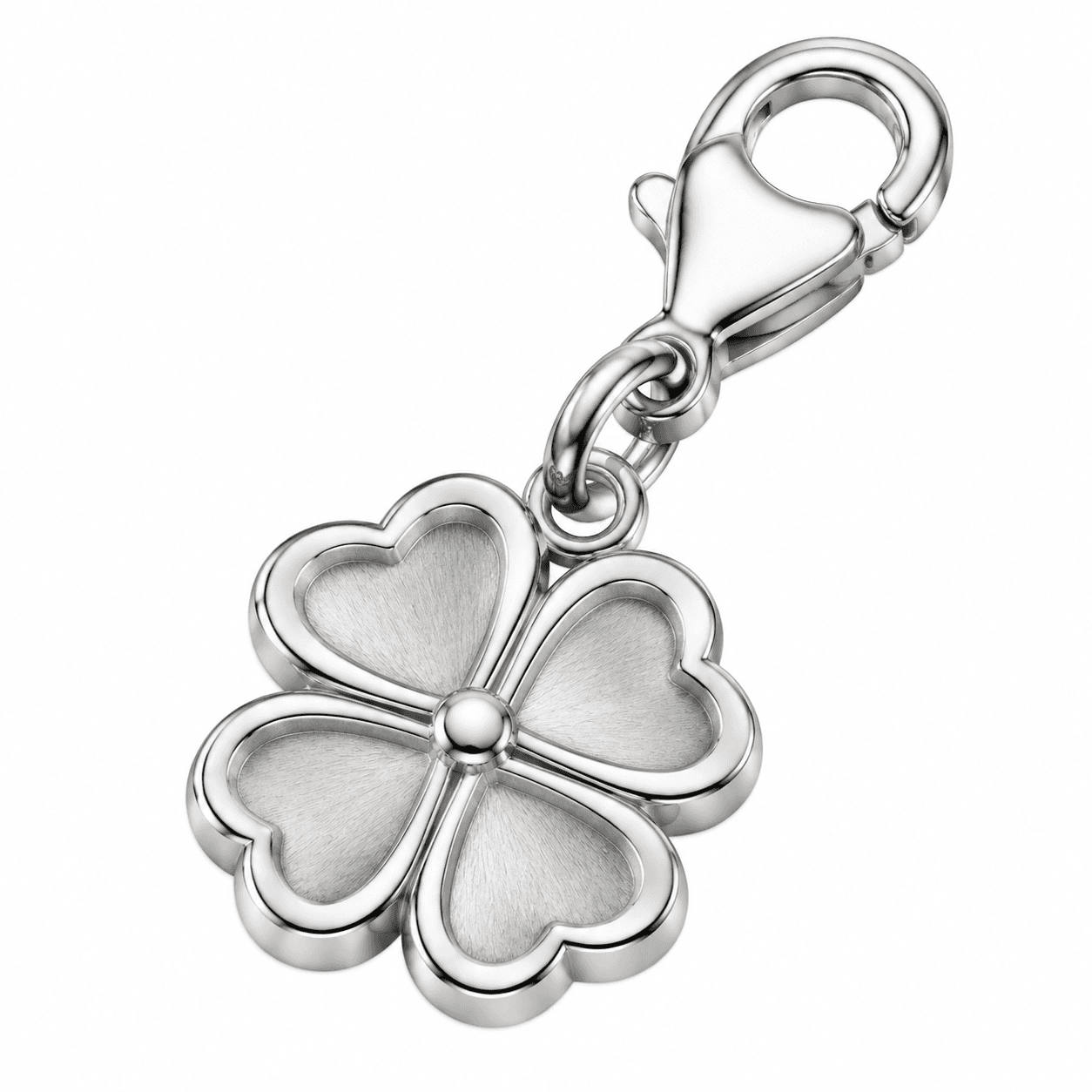 Lucky Clover Halo 316L Charm with Openwork Clover Drop 4