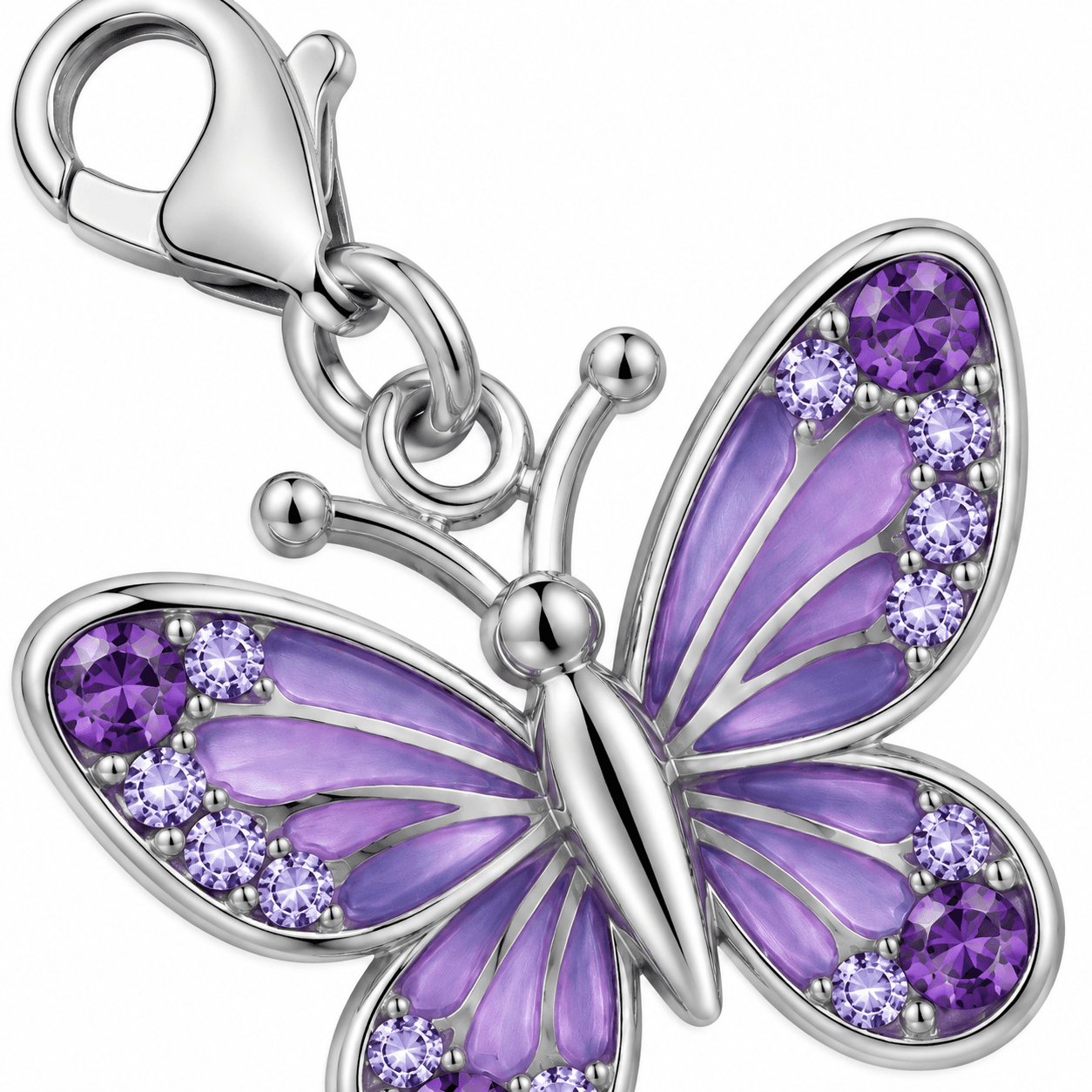 Amethyst Flutterwing Dream 316L Stainless Steel Charm 3