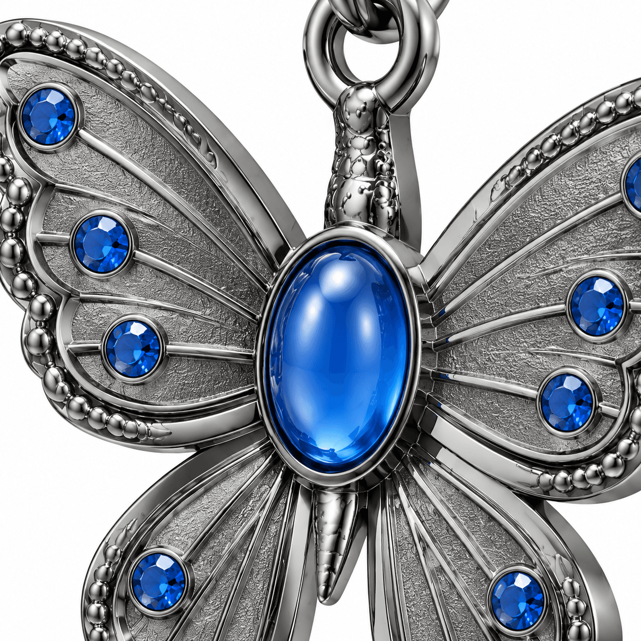 Aurora-Wing Blue Butterfly 316L Enamel Charm (4-Prong) 3