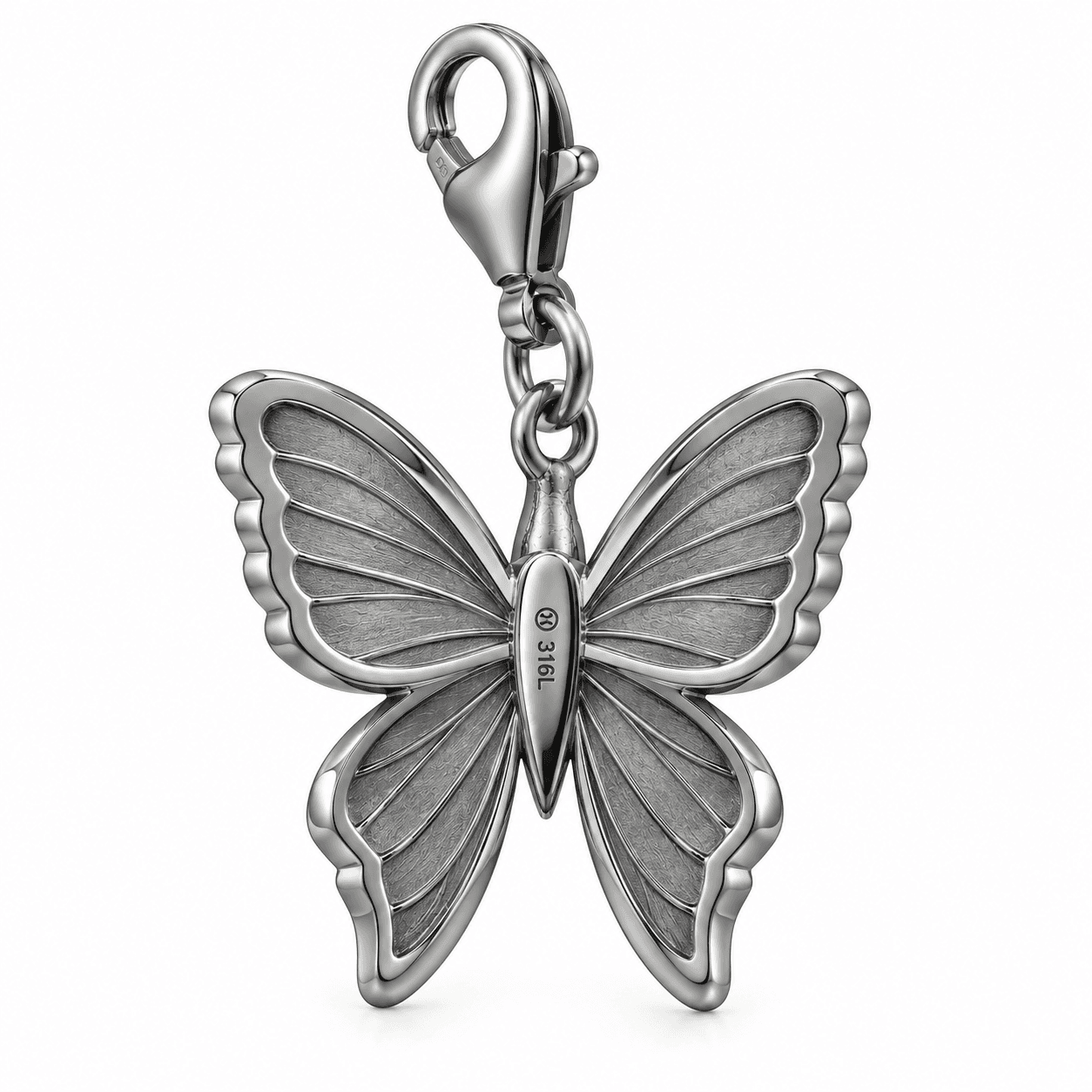 Aurora-Wing Blue Butterfly 316L Enamel Charm (4-Prong) 4