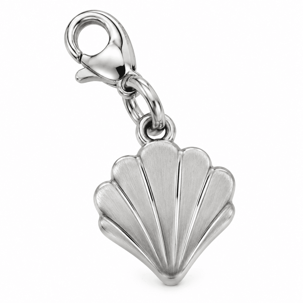 Lagoon Whisper Scallop Seashell Charm in Champagne Gold 4