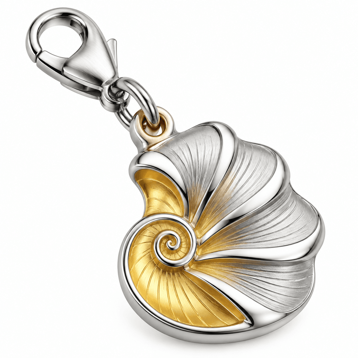 Tidal Ginkgo Moonflash Seashell Charm