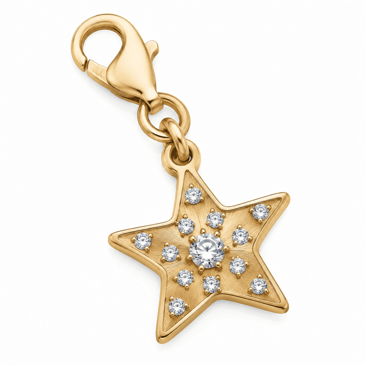 Aurora Drift Six-Point Rhinestone Star Charm
