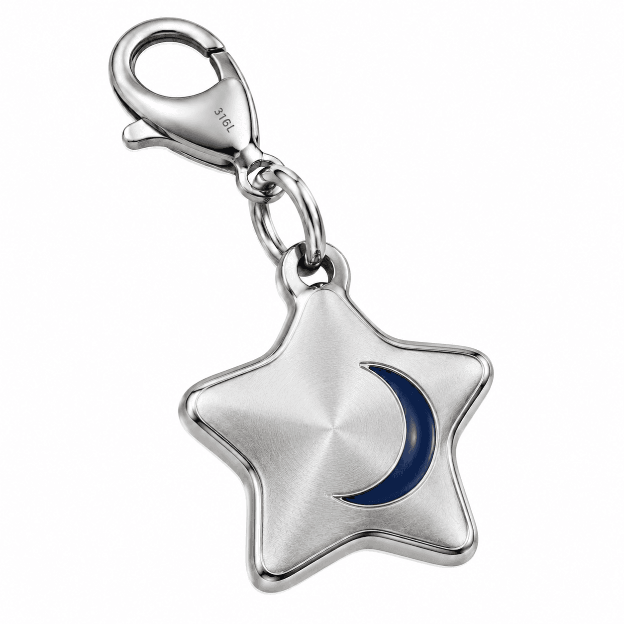 Fortune Orbit Teal Starburst 316L Stainless Steel Charm 4