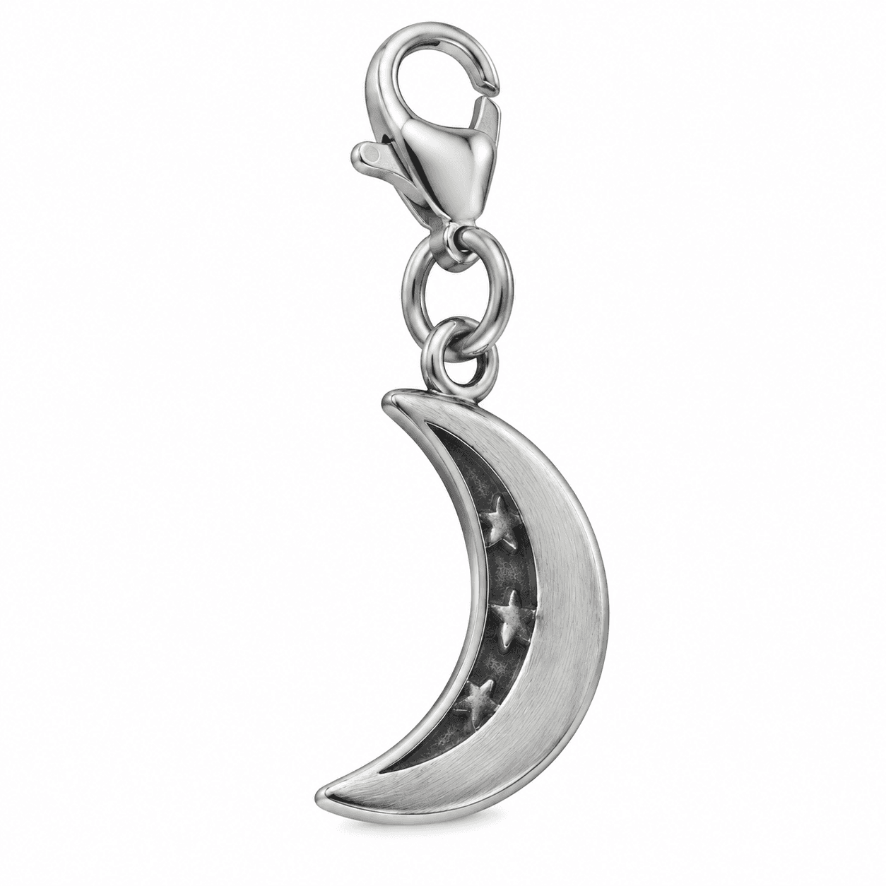 Gezeitenfinsternis-Sichelanhänger aus Silber mit Mondstein 4
