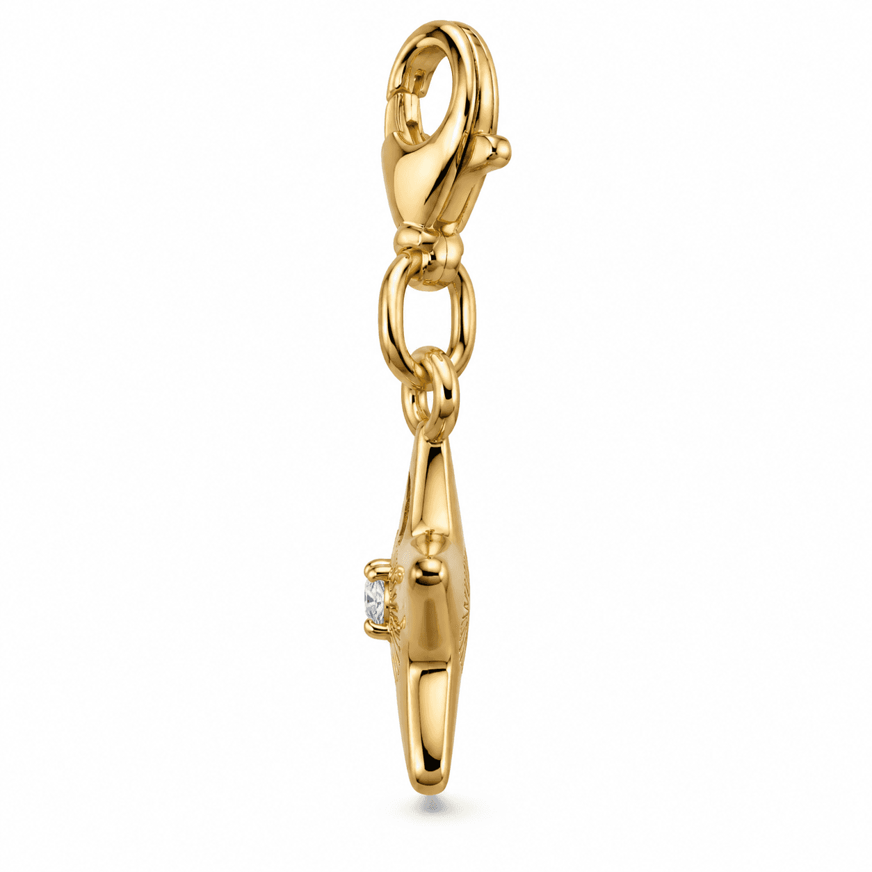 Eclipse Orbit Six-Point Teal Star 316L Stainless Steel Charm 2