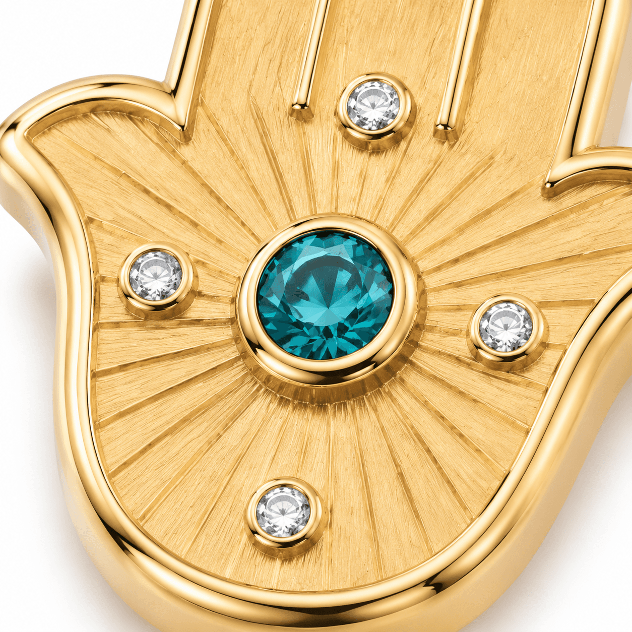 Azure Celestial Eye Hamsa 316L Stainless Steel Charm 3