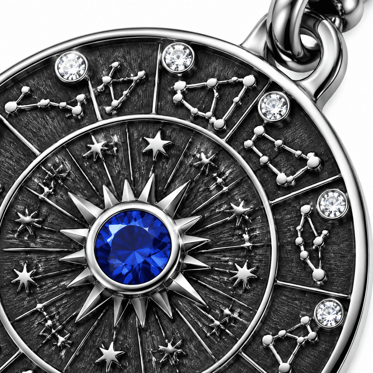 Celestial Orbit Zodiac Galaxy 316L Stainless Steel Charm 3