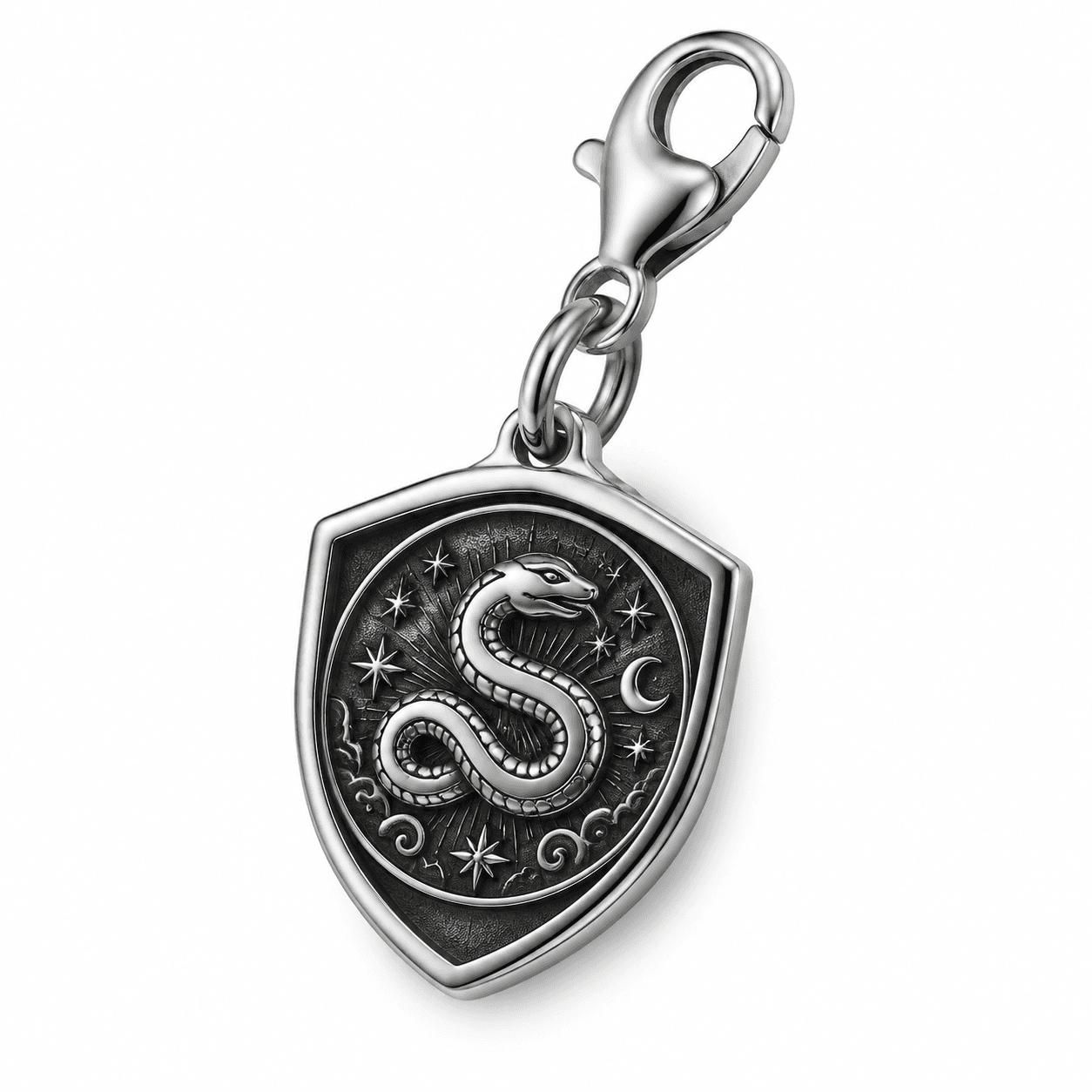 Celestial Zodiac Spiral 316L Stainless Steel Charm