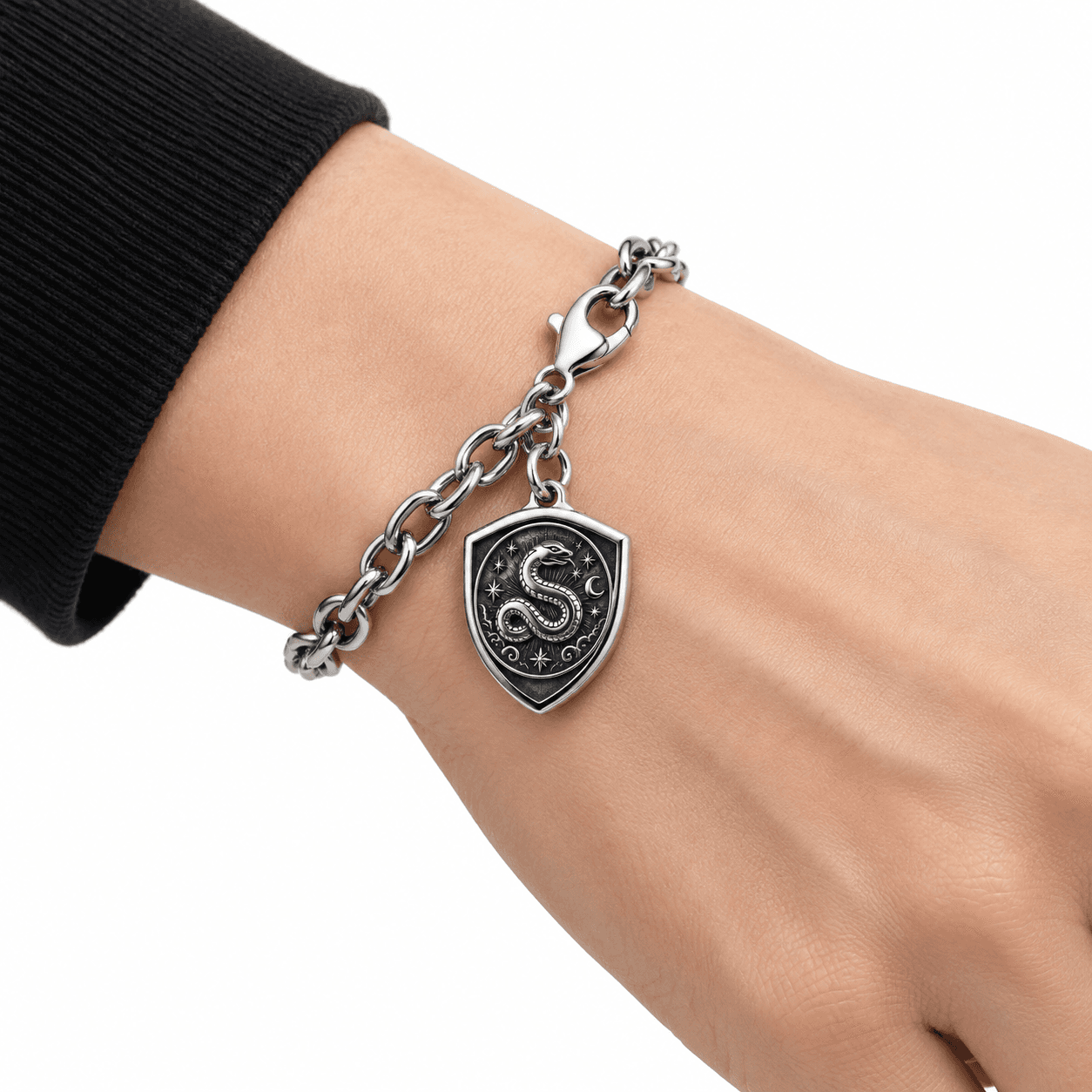 Celestial Zodiac Spiral 316L Stainless Steel Charm 5