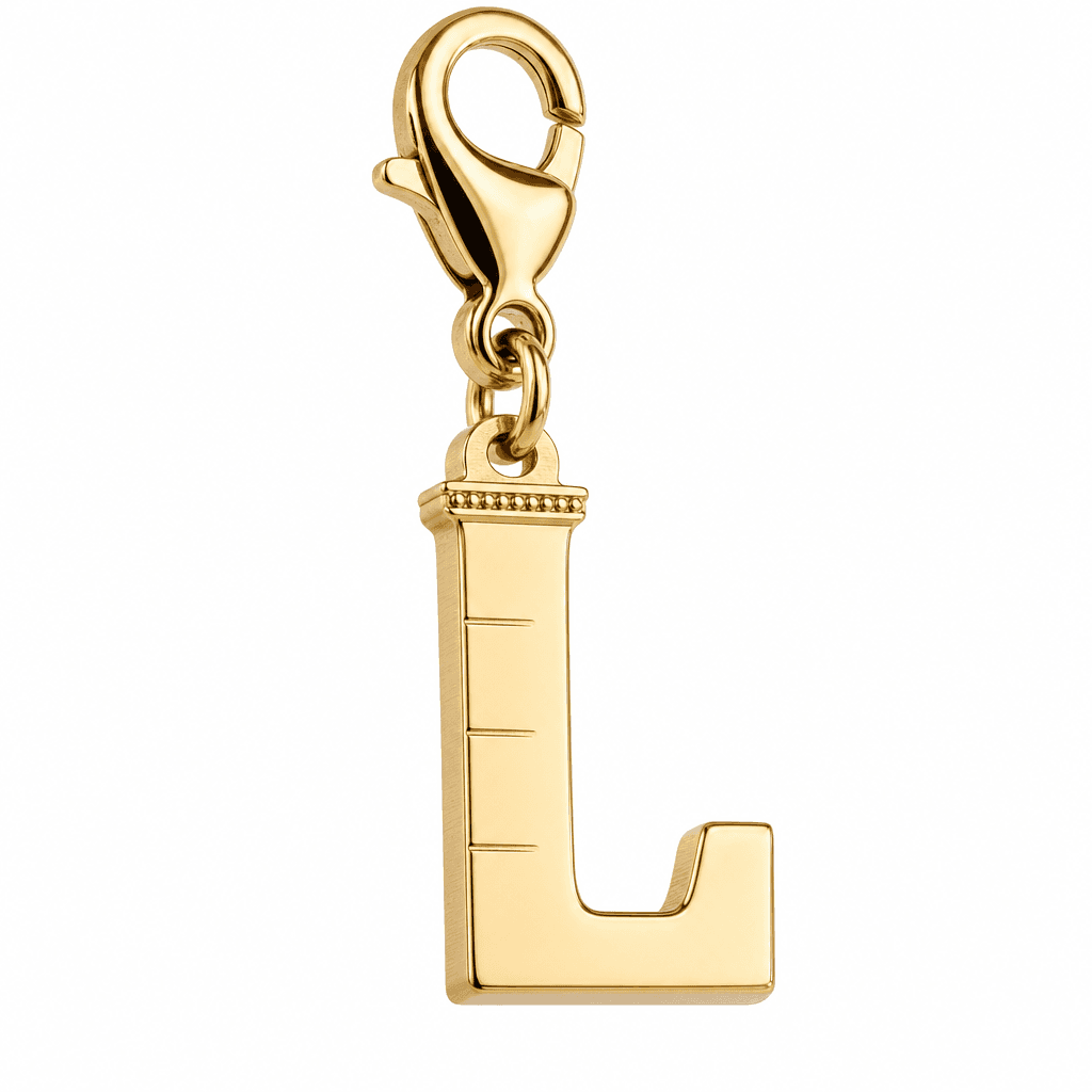 Letterburst Micro Halo 316L Charm (Letter Charms) 3