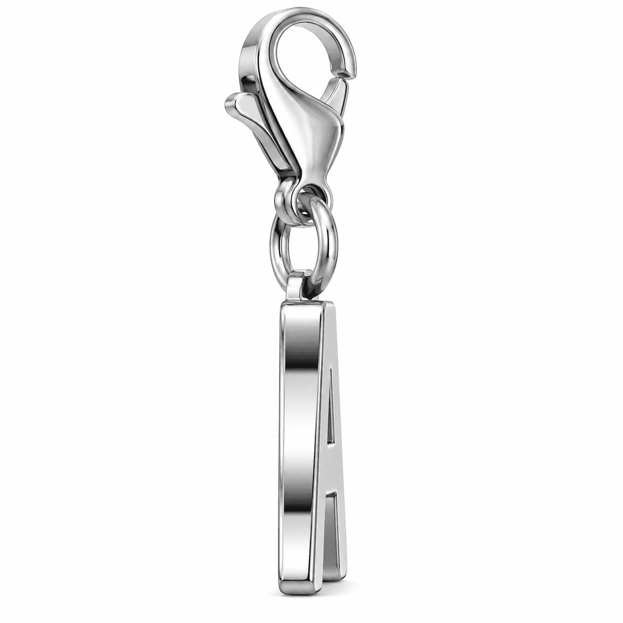Aurora Shield Monogram Charm – PVD Blue 316L Stainless Steel 2