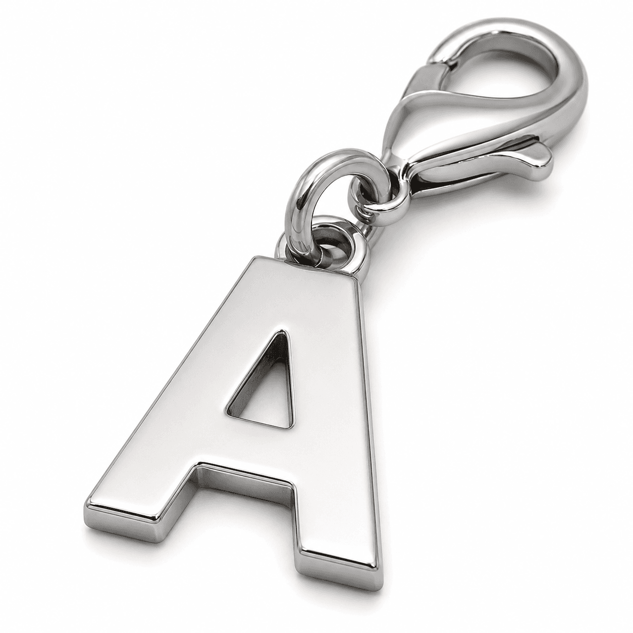Aurora Shield Monogram Charm – PVD Blue 316L Stainless Steel 3