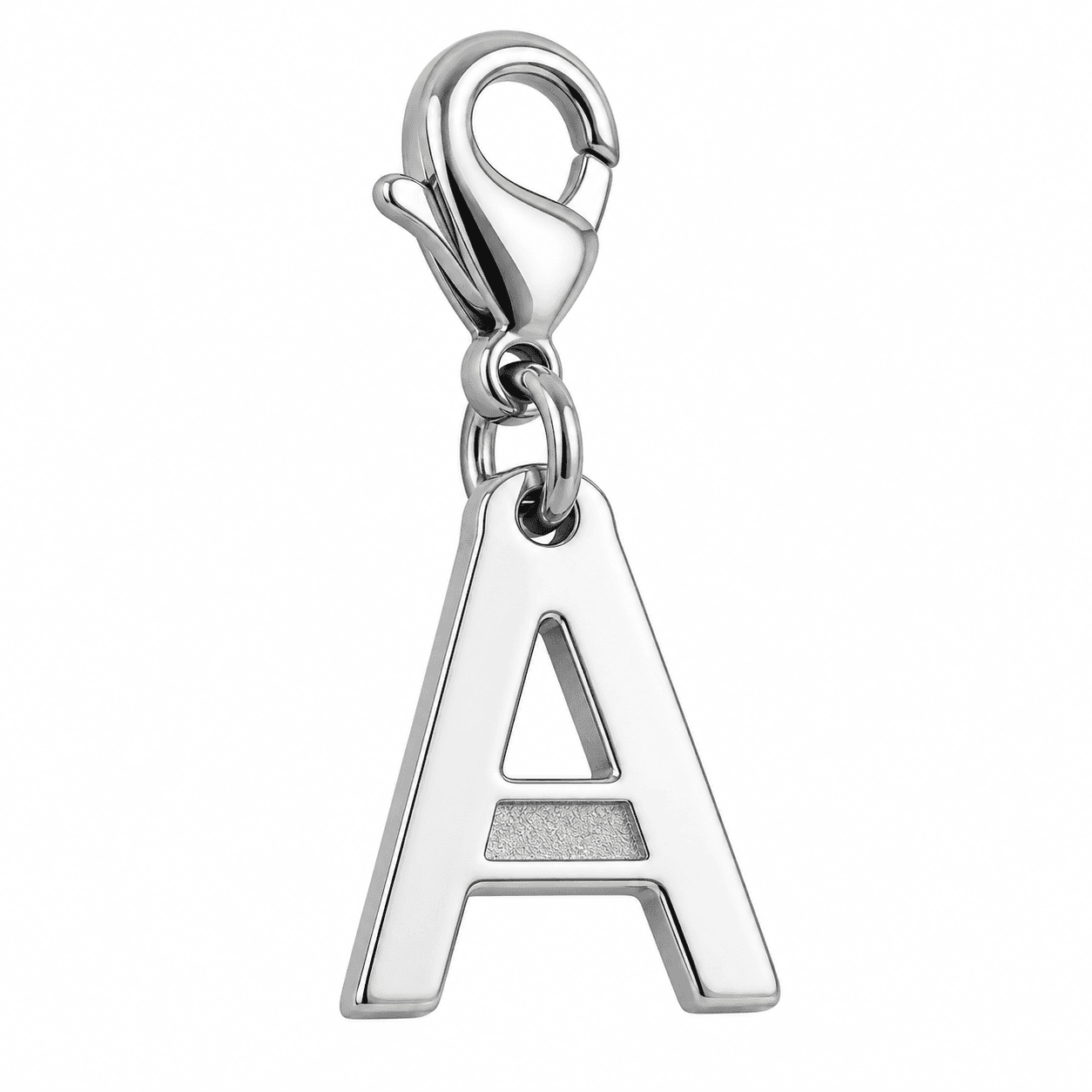 VectorCut Parallelogram Initial Charm - Two-Tone 316L