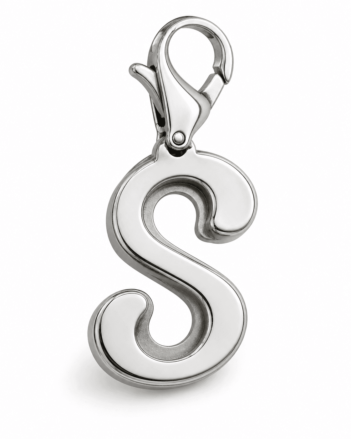 S-Serpentine Curve Charm 316L Stainless Steel Two-Tone 3