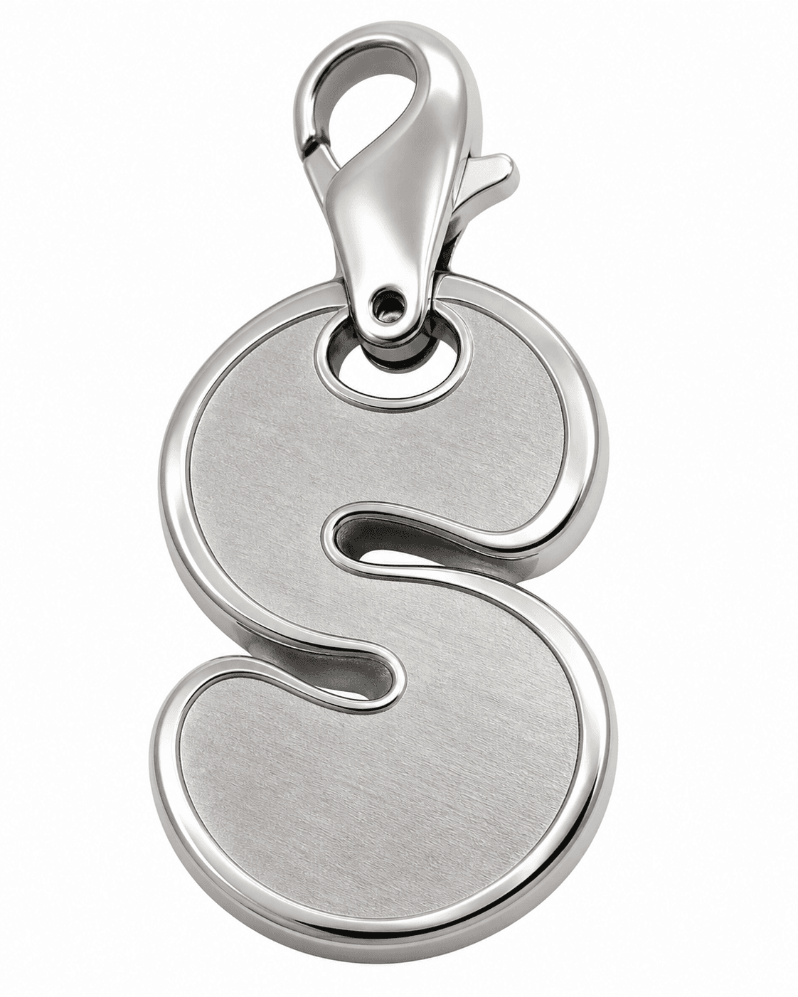 S-Serpentine Curve Charm 316L Stainless Steel Two-Tone 4