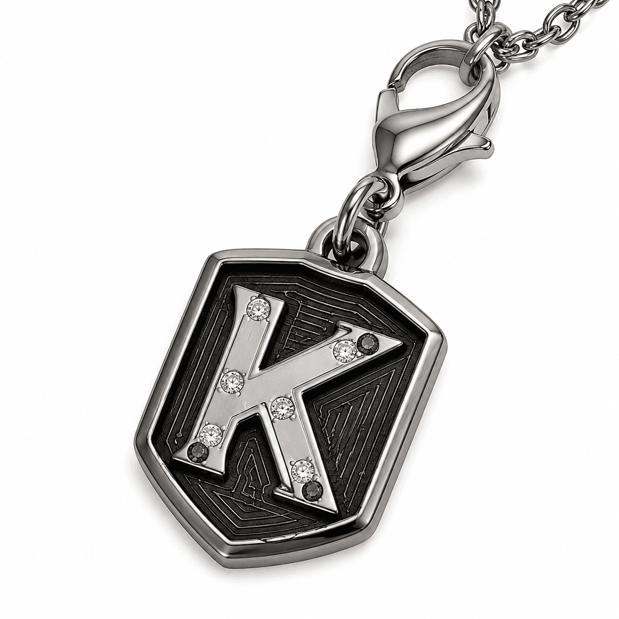 Prism Flow Secret Letter 316L Edelstahl-Charm 3