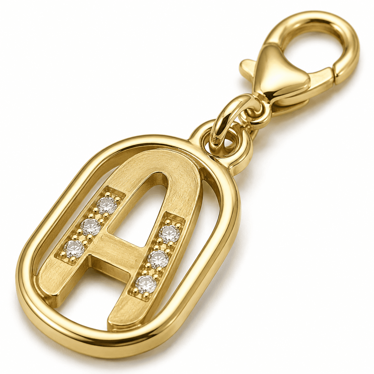 HexaScript Charm con lettera bicolore in acciaio inossidabile 316L 3