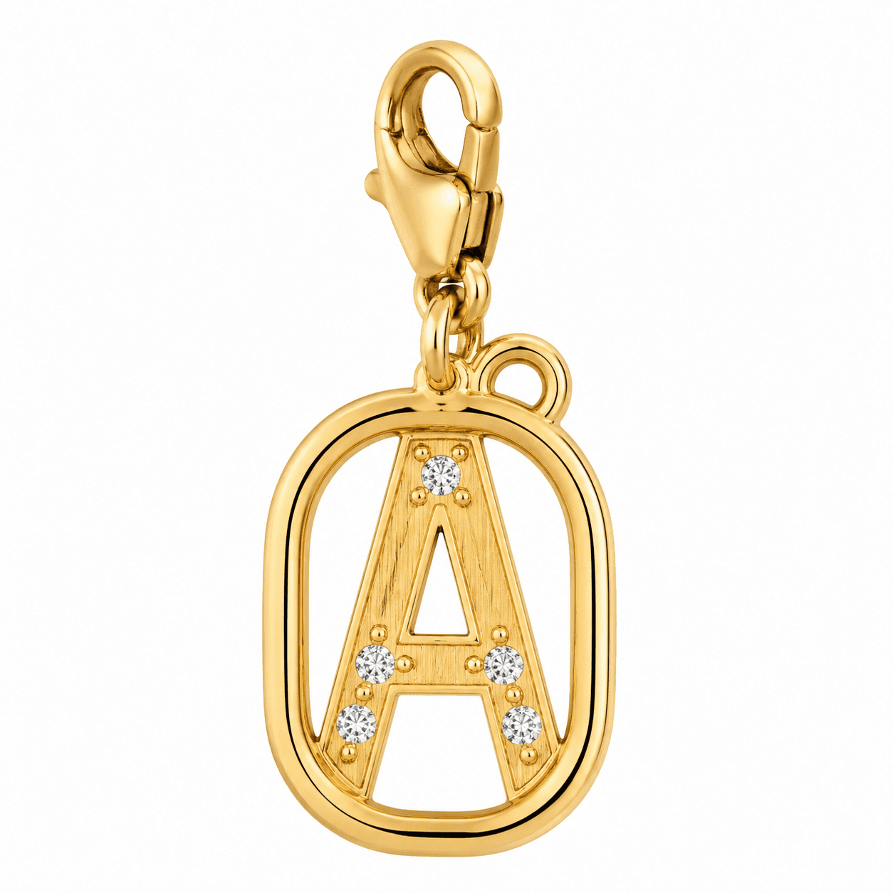HexaScript Charm con lettera bicolore in acciaio inossidabile 316L 4